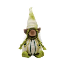 Handmade lime felted wool Elf Lady Flóki, an authentic Icelandic souvenir and gift