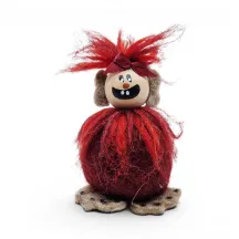 Handmade wine red felted wool Troll mom Flóki, an authentic Icelandic souvenir and gift